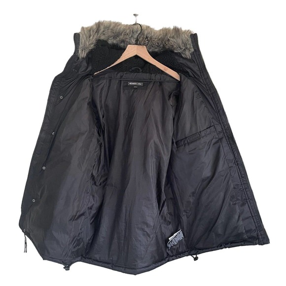 Members Only Women’s Heavy Snorkel Oversized Jacket Black Size Large MM070411 - Picture 3 of 13